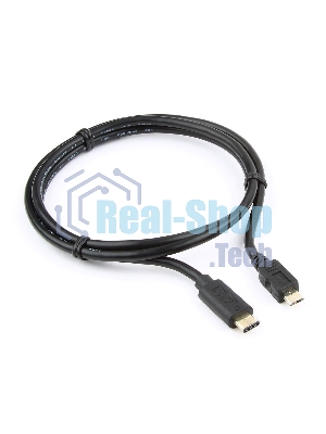 Кабель Cablexpert CCP-USB2-mBMCM-1M USB2.0 microBM/USB3.1TypeC, 1м, 