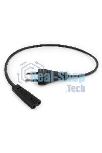 Кабель питания для ноутбуков, аудио/видео техники Gembird PC-184/2-0.5М, 0.5м, 2-pin, черный, пакет