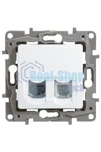 Розетка компьютерная ETIKA RJ11+RJ45 кат. 5 UTP, белый ETIKA Розетка RJ11+RJ45 кат. 5 UTP, белый