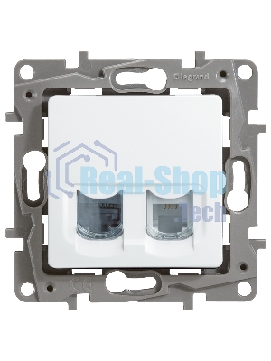 Розетка компьютерная ETIKA RJ11+RJ45 кат. 5 UTP, белый ETIKA Розетка RJ11+RJ45 кат. 5 UTP, белый
