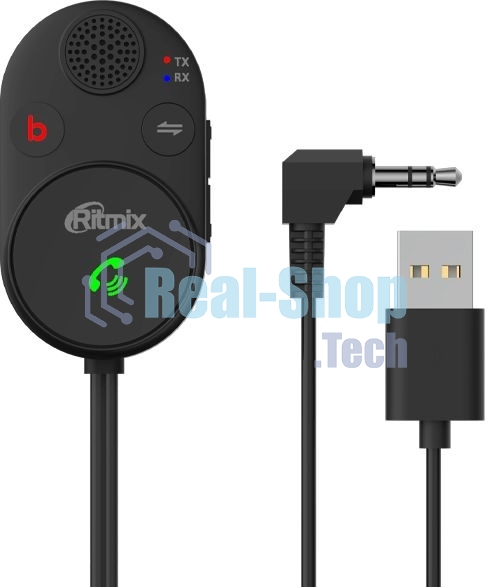 Автомобильный FM-модулятор Ritmix BTR-200 черный BT USB (80002461)