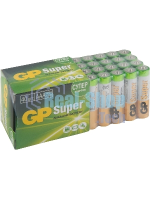 Алкалиновые батарейки GP Super Alkaline G-Tech 24А ААA - 40 шт. в пленке
