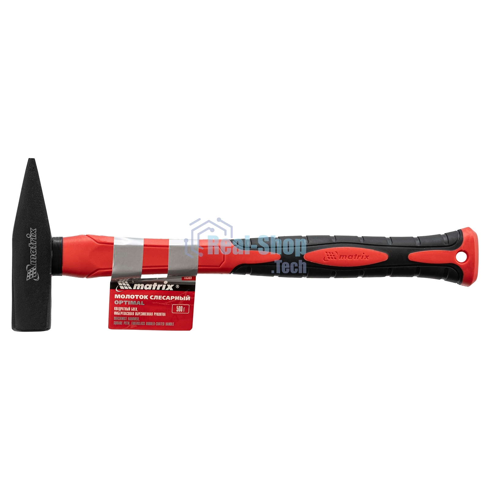 Молоток Matrix слесарный''optimal'', 500 г, фибергласовая обрезиненная рукоятка, квадратный боек