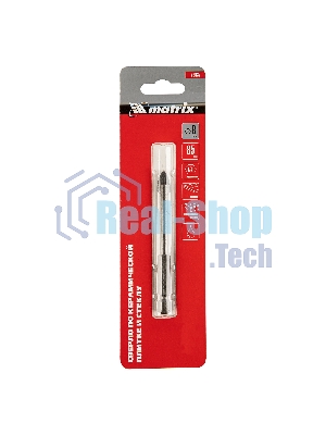 Сверло по керамической плитке и стеклу Matrix, 8 мм, 6-гр хвостовик