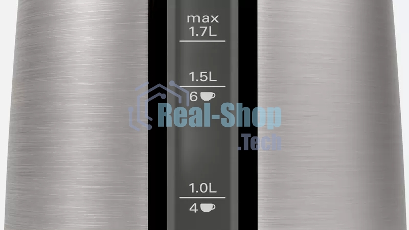 Чайник электрический Bosch TWK7L464, 1.7л, 2400 Вт., нерж.сталь, покрытая эмалью, красный,шкала уровня воды