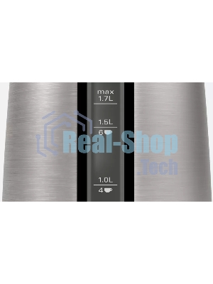 Чайник электрический Bosch TWK7L464, 1.7л, 2400 Вт., нерж.сталь, покрытая эмалью, красный,шкала уровня воды