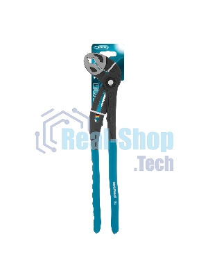 Клещи переставные Gross кнопочный механизм, обливные рукоятки, 400 мм