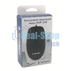 Мышь проводная Gembird MOP-200 черный, 1000 dpi, USB, кнопки - 3