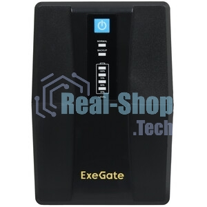 Источник бесперебойного питания ExeGate Power Back BNB-1000.LED.AVR.2SH 1000VA/550W, LED, AVR, 2*Schuko, Black