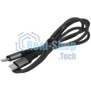 Кабель USB2.0 Hoco AM/Type-C, 3А, X102, 1м, черный, коробка