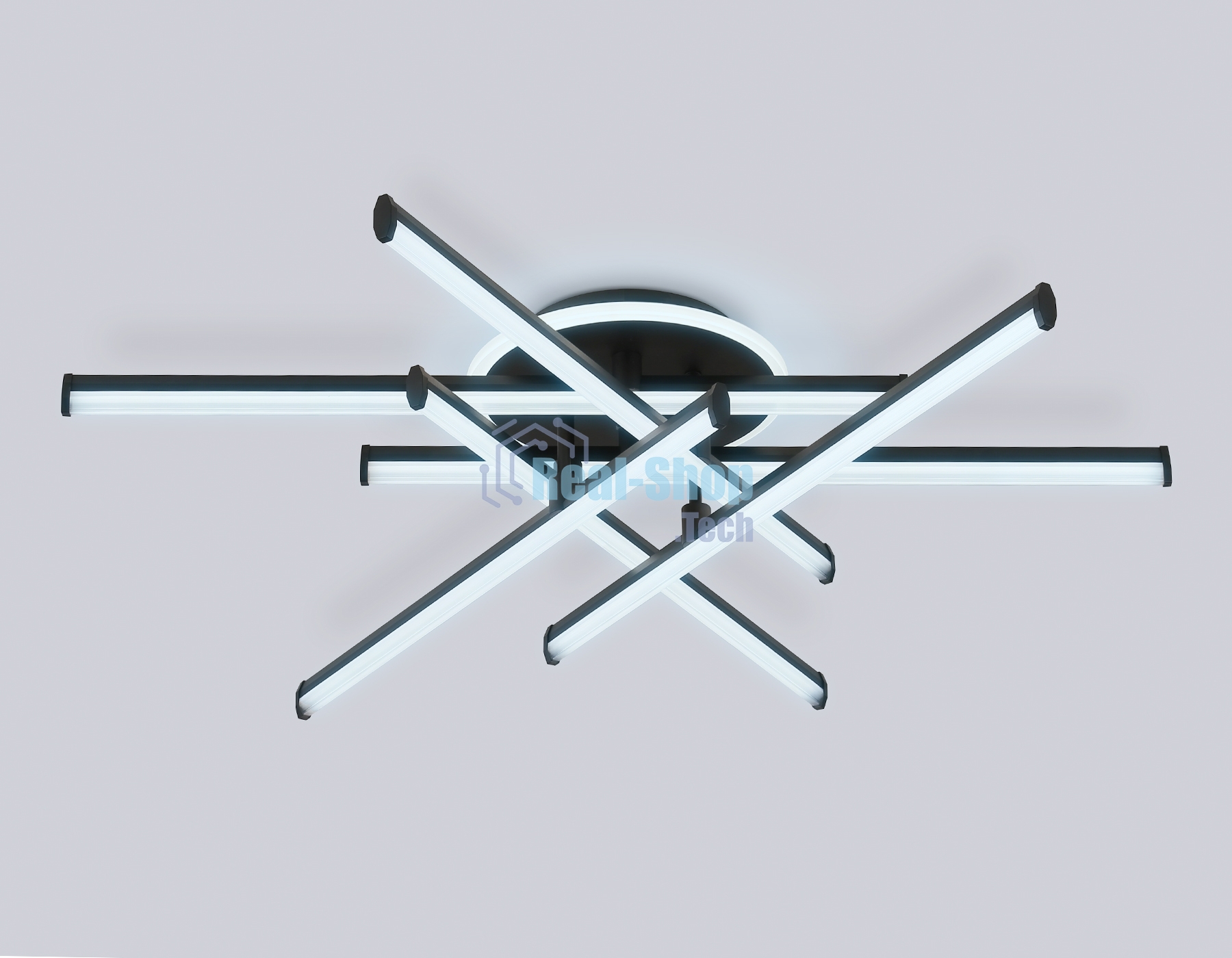 Потолочный светодиодный светильник Ambrella light FL6252 BK черный 97W 3000K-6400K 805*760*170 (ПДУ ИК)