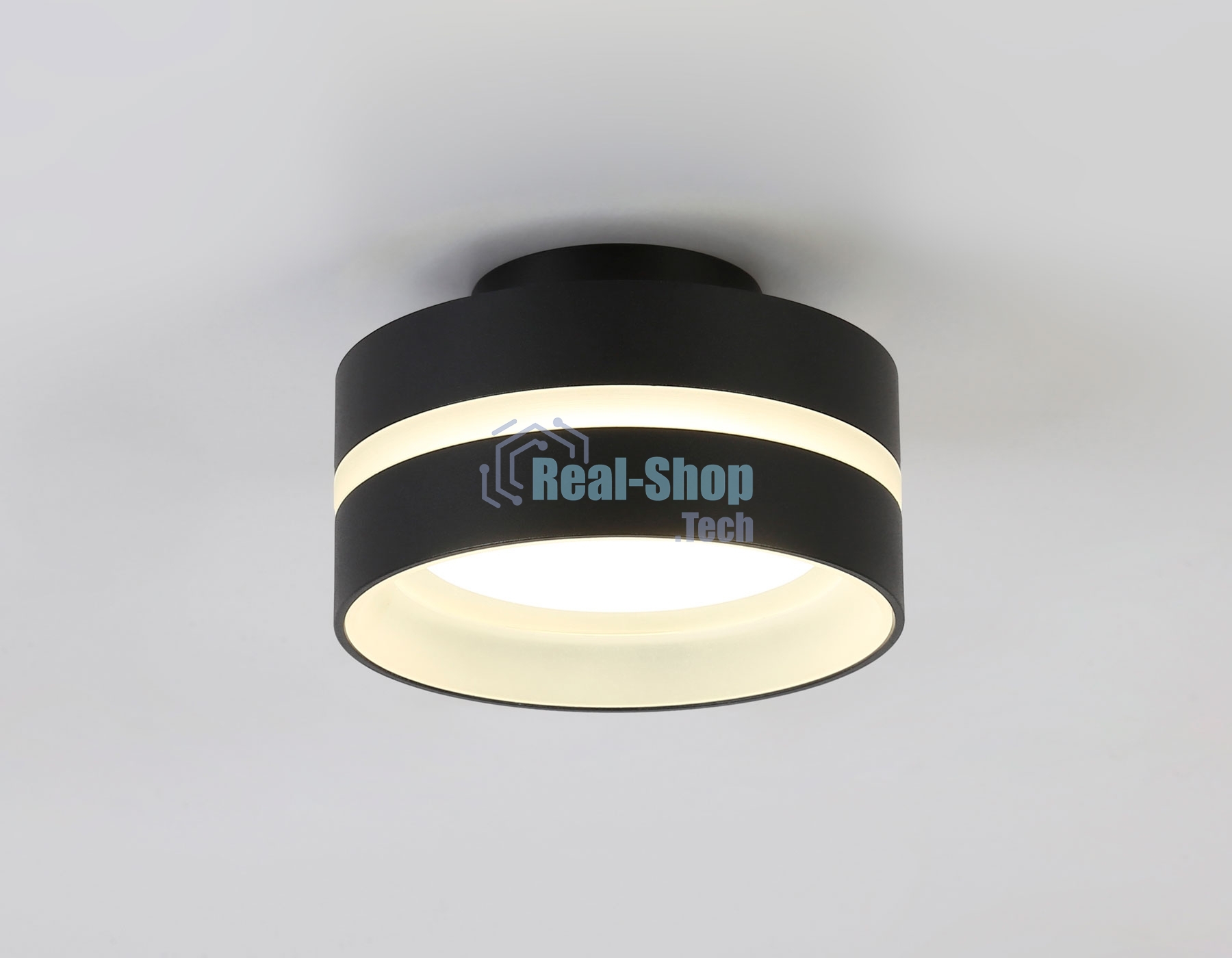 Светильник Ambrella light TN5421 SBK/FR черный песок/белый матовый GX53 IP20 D95*60