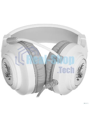 Гарнитура Defender Ghost LED белый, проводная, USB / 2 x mini jack 3.5 мм, подсветка