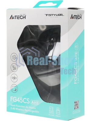 Мышь беспроводная/проводная A4Tech Fstyler FG45CS Air2 серый, 2000 dpi, USB Type-A, радиоканал, кнопки - 7