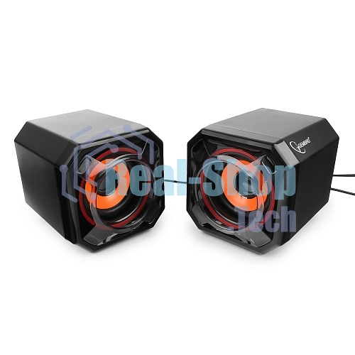 Акустическая система 2.0 Gembird SPK-405, пассив. излучатели, черный, 5 Вт, рег. громкости USB-питание