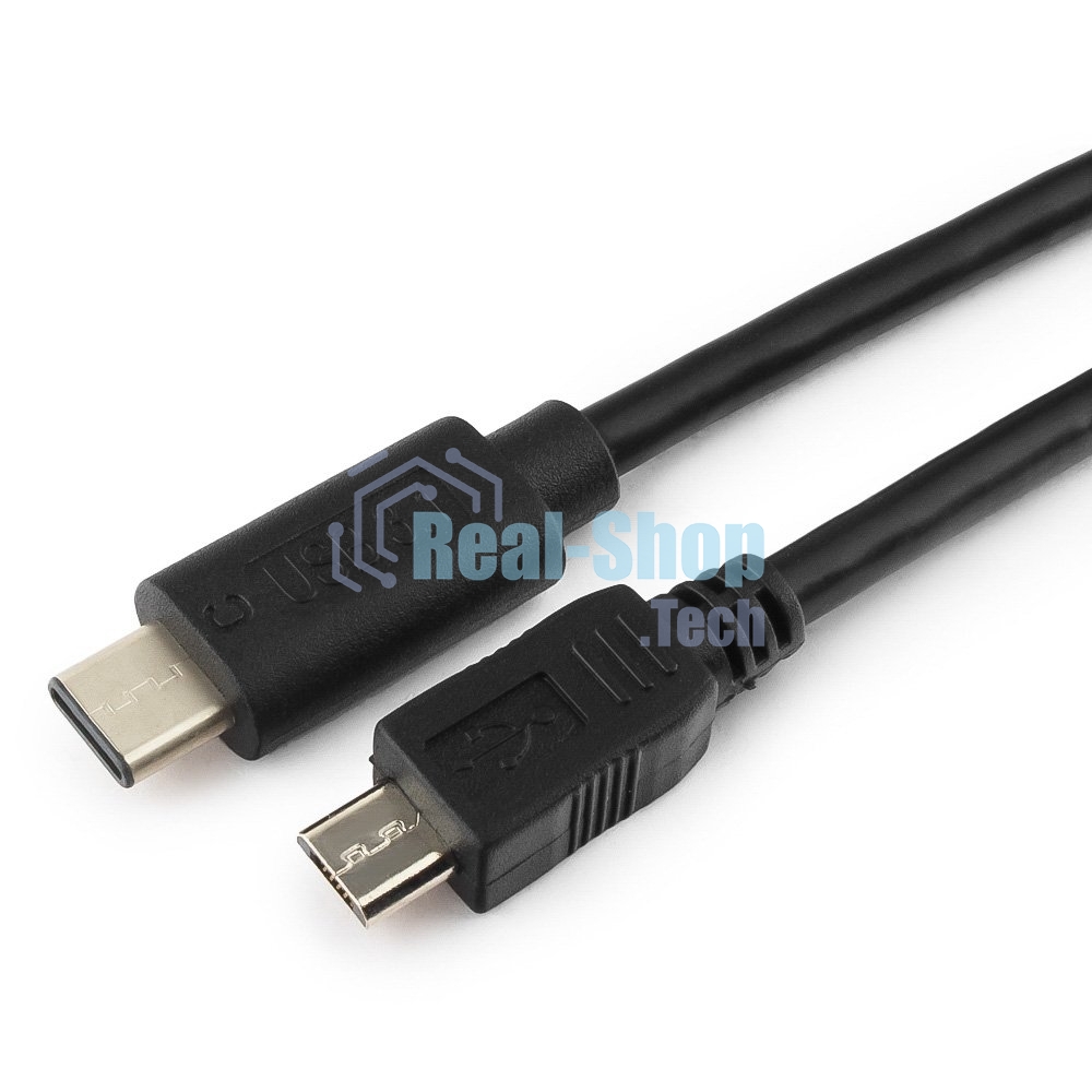 Кабель Cablexpert CCP-USB2-mBMCM-1M USB2.0 microBM/USB3.1TypeC, 1м, 