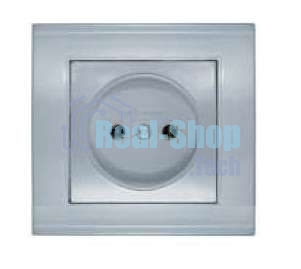 Розетка 1-м СП Бриллиант 16А IP20 серебр. Universal 7949834