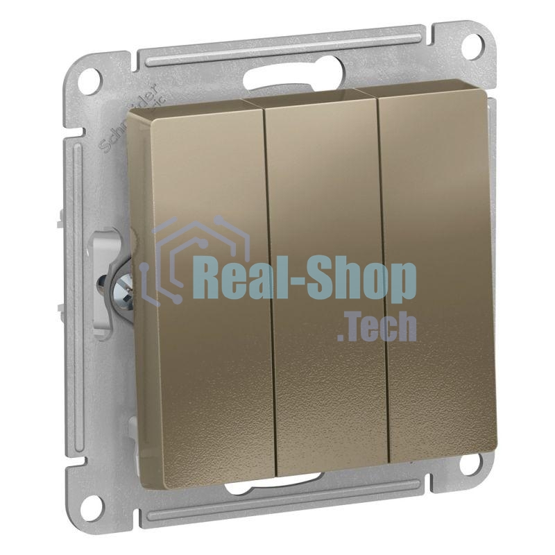 Механизм выключателя 3-кл. AtlasDesign (сх.1+1+1) 10АХ шампань SchE ATN000531