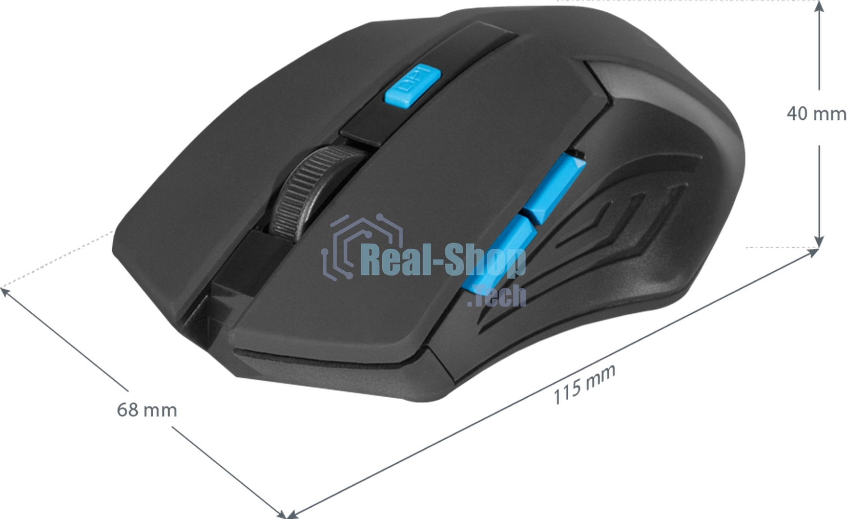 Мышь беспроводная Defender Accura MM-275 синий, 1600 dpi, радиоканал, USB, кнопки - 6