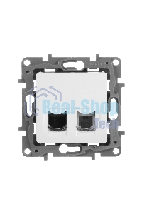 Розетка компьютерная ETIKA RJ11+RJ45 кат. 5 UTP, белый ETIKA Розетка RJ11+RJ45 кат. 5 UTP, белый