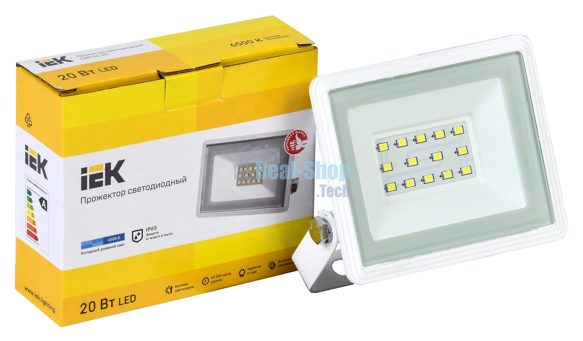 Прожектор светодиодный Iek LPDO601-20-65-K01 06-20 белый IP65 6500 K IEK
