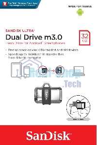 Флешка USB SanDisk DD3 Ultra (SDDD3-032G-G46), 32Gb, USB 3.0/microUSB, R/W 130/30, черный