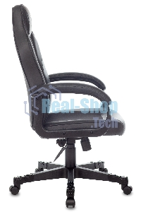 Кресло игровое Zombie GAME 17 черный, текстиль/эко.кожа, крестовина пластик