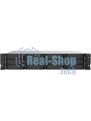 Сетевое хранилище без дисков SMB QNAP TS-1273AU-RP-8G NAS 12 HDD trays, 2x 2.5 GbE, rackmount, 2 PSU. 4-core AMD V1500B2,2 GHz, RAM 8 Gb (8 Gb UDIMM DDR4 (1 x 8 Gb) up to 32 Gb (2 x 16 Gb)). W/o rail kit RAIL-B02