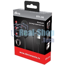 Автомобильный FM-модулятор Ritmix BTR-200 черный BT USB (80002461)