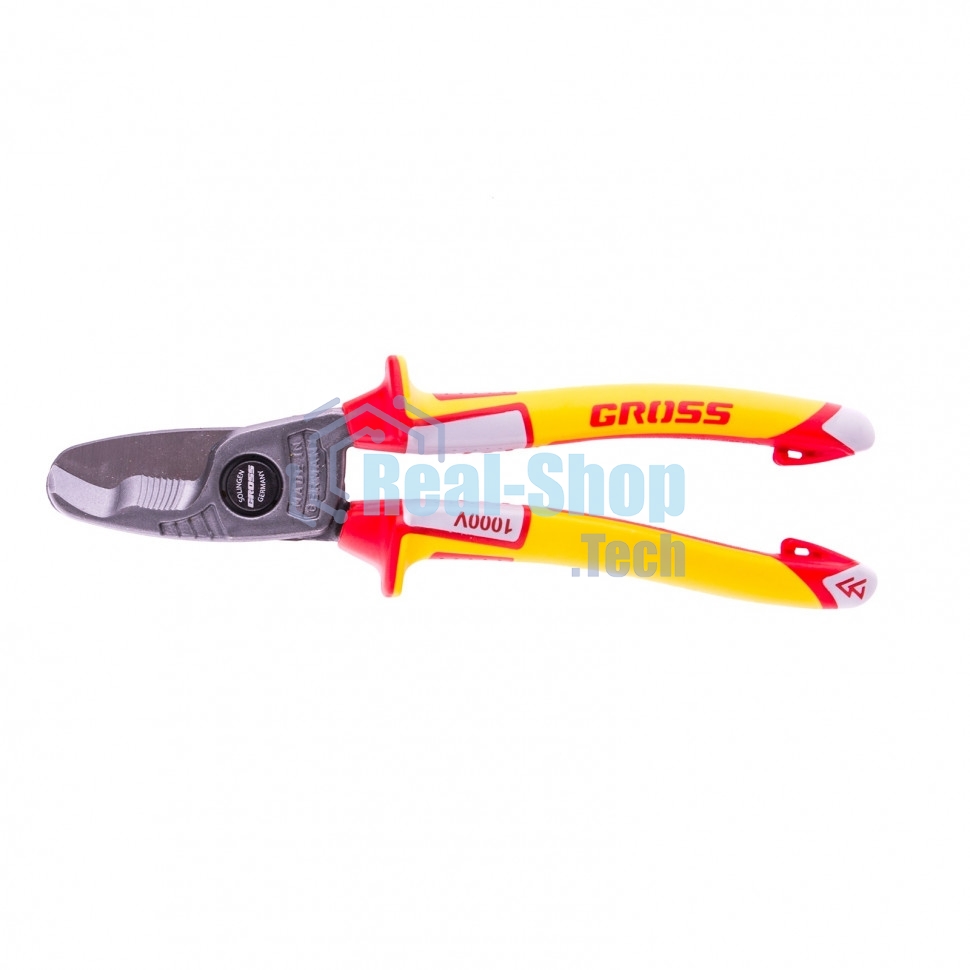 Кабелерез Gross диэлектрические рукоятки до 1000 В, трехкомпонентные рукоятки, 210 мм