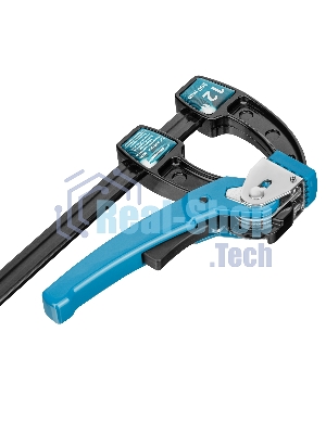 Струбцина реечная Gross быстрозажимная, металлический корпус, рычажный храповый механизм, 12