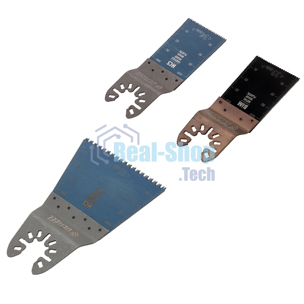 Набор насадок для МФИ Denzel по дереву и металлу, 3 шт.