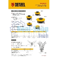 Катушка триммера Denzel полуавтомат. гайка М10х1,25L; гайка М10х1L; гайка М12х1,5L