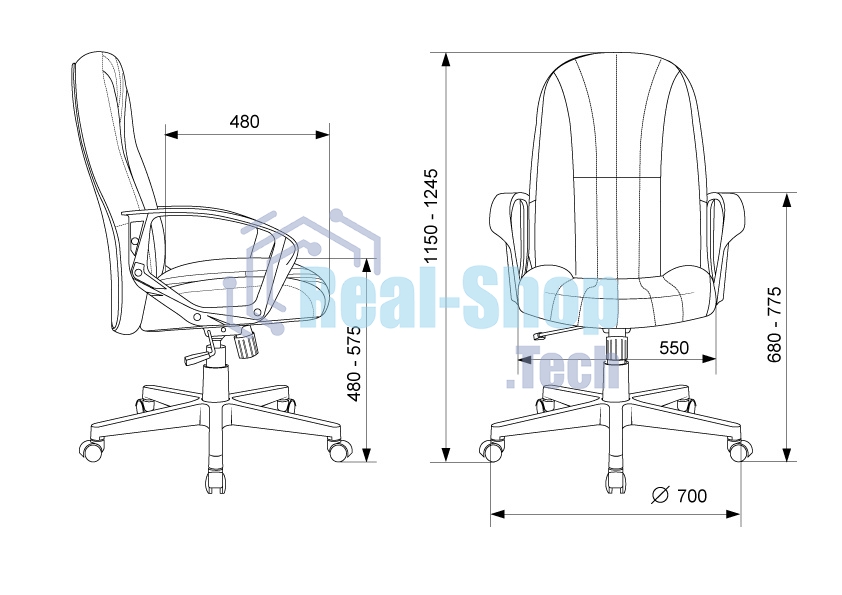 Кресло руководителя Бюрократ T-898/3С11BL черный 3С11