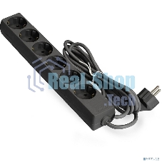 Удлинитель ExeGate EX285828RUS ECE-6-1.8B (6 евророзетки с заземлением, 1.8 м, черный)