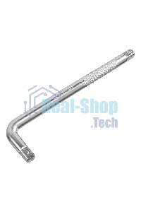 Вороток Г-образный Denzel 250x50 мм, квадрат 1/2