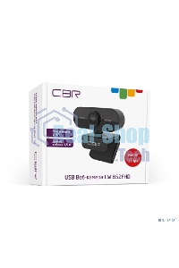 Веб-камера CBR CW 852FHD Black с матрицей 2 МП, разрешение видео 1920х1080, USB 2.0, встроенный микрофон с шумоподавлением, фикс.фокус, крепление на мониторе, длина кабеля 1,5 м, черный