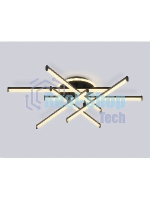 Потолочный светодиодный светильник Ambrella light FL6252 BK черный 97W 3000K-6400K 805*760*170 (ПДУ ИК)