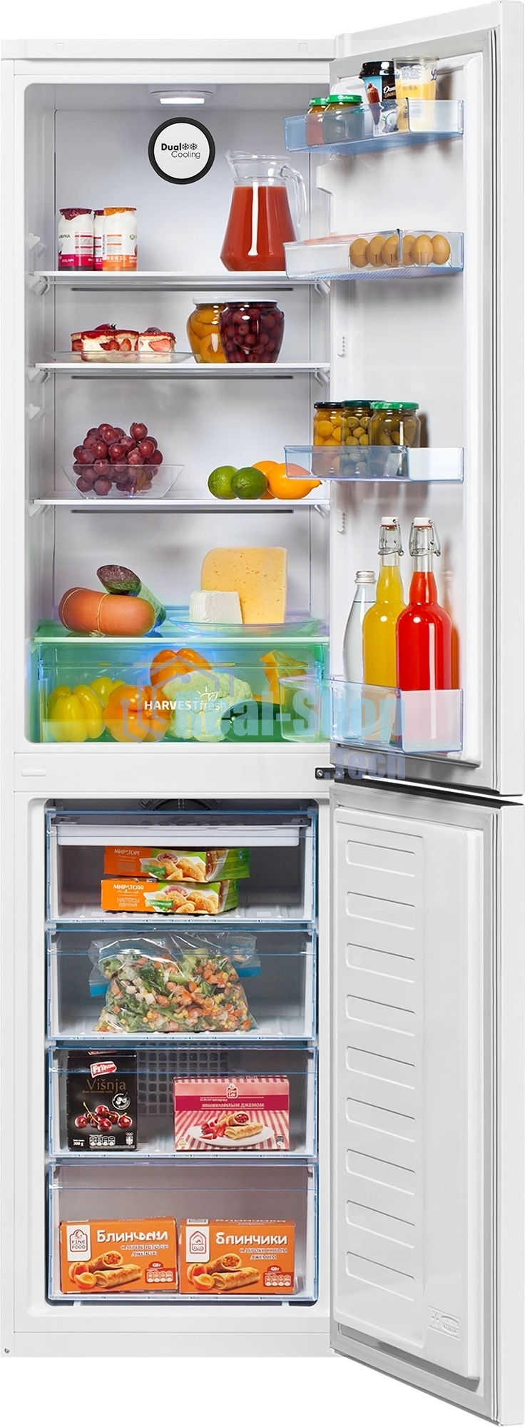 Холодильник Beko B3R0CNK332HW белый двухкамерный 200/100л морозилка снизу, No Frost