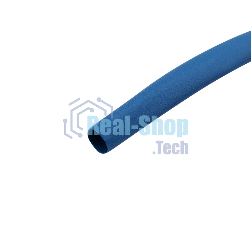 Трубка термоусаживаемая Rexant 4,0/2,0 мм синяя, ролик 2,44 м