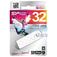 Флешка USB Silicon Power R/W 32Gb Ultima U03 SP032Gb,UF2U03V1W USB 2.0 белый