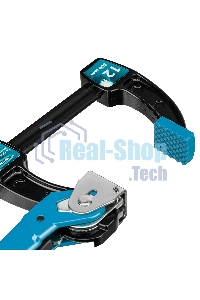 Струбцина реечная Gross быстрозажимная, металлический корпус, рычажный храповый механизм, 12