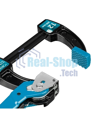 Струбцина реечная Gross быстрозажимная, металлический корпус, рычажный храповый механизм, 12