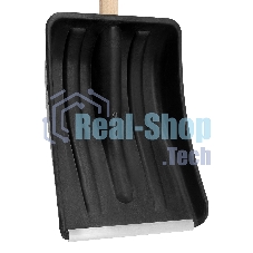 Лопата для уборки снега Sparta полипропиленовая, 275х365х870 мм, деревянный черенок,