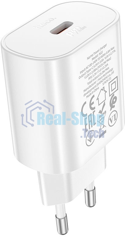 Сетевое зарядное устройство Hoco N22 25W (PD+QC+AFC) USB Type-C универсальное белый