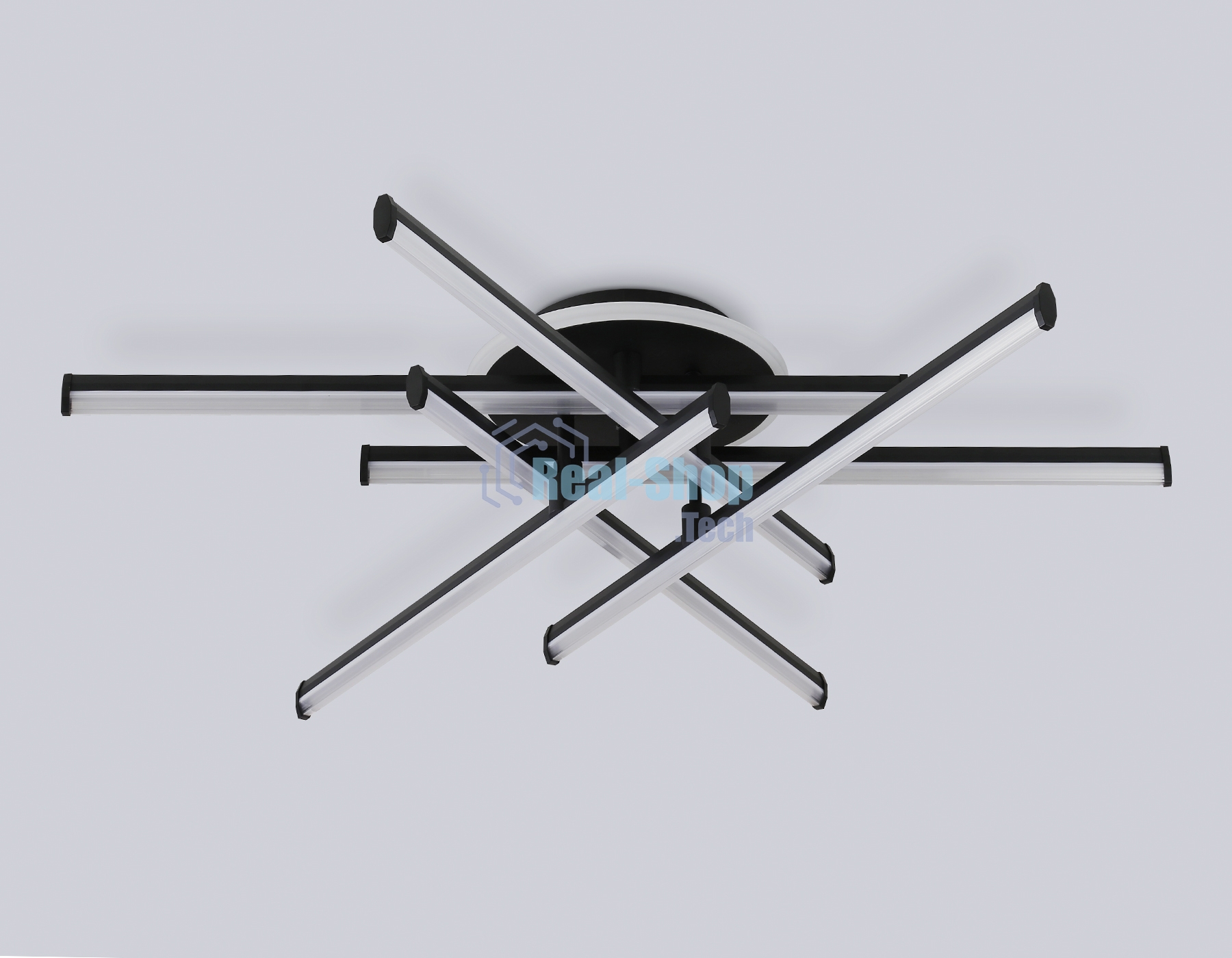 Потолочный светодиодный светильник Ambrella light FL6252 BK черный 97W 3000K-6400K 805*760*170 (ПДУ ИК)