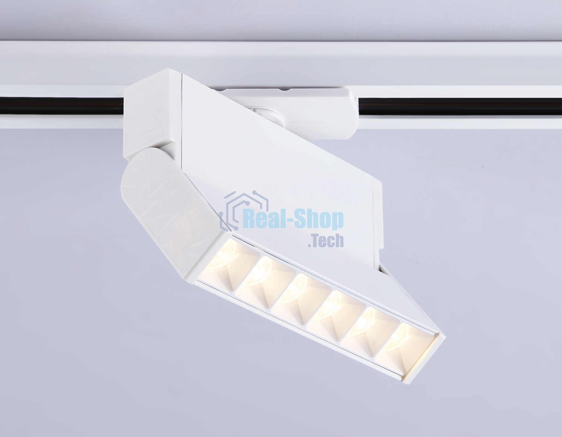 Трековый однофазный светодиодный светильник Ambrella light GL6811 WH белый LED 6W 3000K 24° 115*22*87