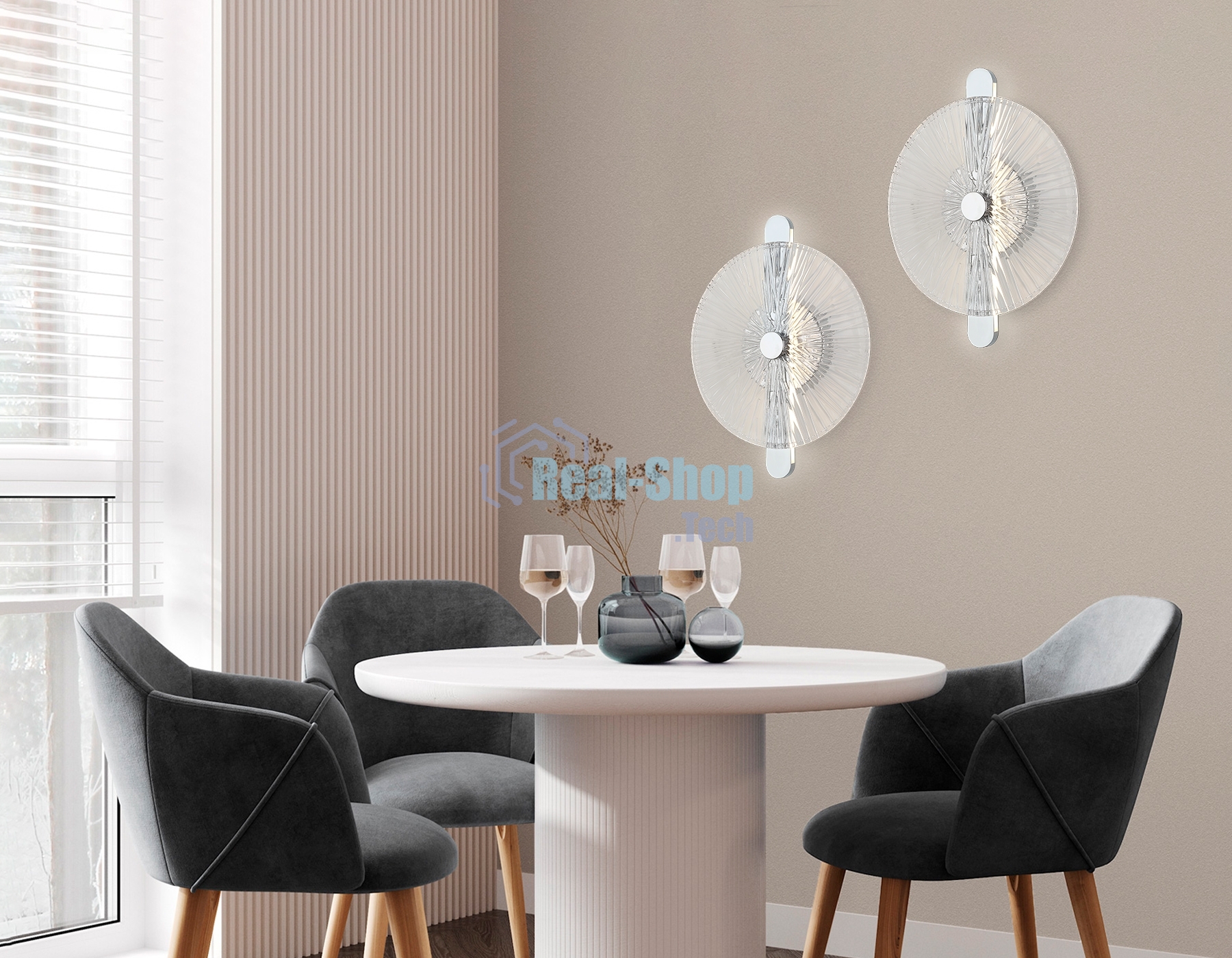 Настенный светодиодный светильник Ambrella light LH31141 СH/CL хром/прозрачный 13W 3000K 280*70*350