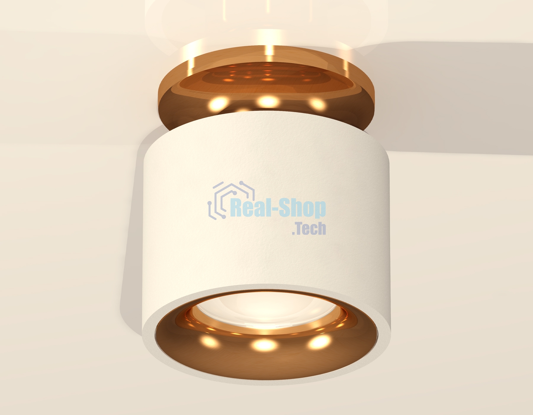 Светильник Ambrella Light XS7510121 SWH/PYG белый песок/золото желтое полированное MR16 GU5.3 (N7929, C7510, N7014)