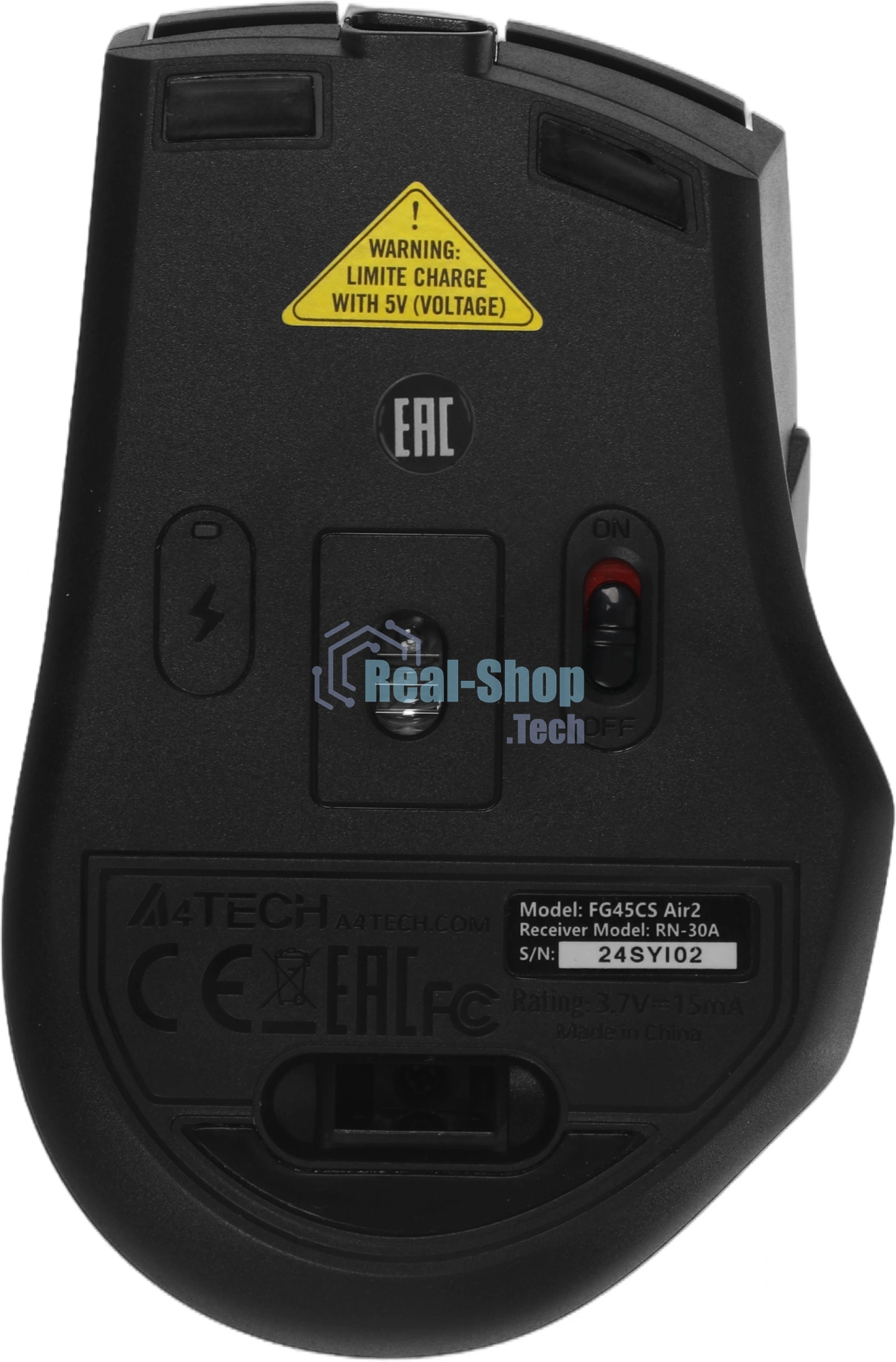 Мышь беспроводная/проводная A4Tech Fstyler FG45CS Air2 серый, 2000 dpi, USB Type-A, радиоканал, кнопки - 7